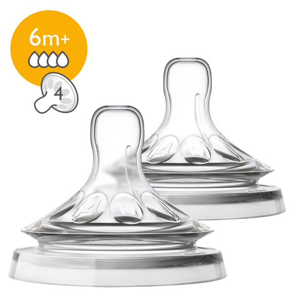 Avent Natural 2li Biberon Emziği 4 Delik 6m+