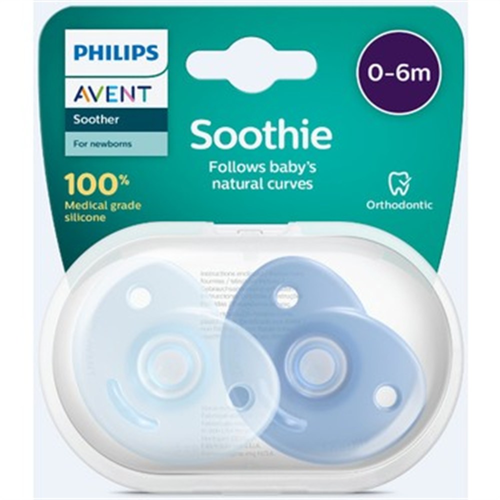 Avent Soothie 2'li Emzik 0-6 Ay Erkek Mavi