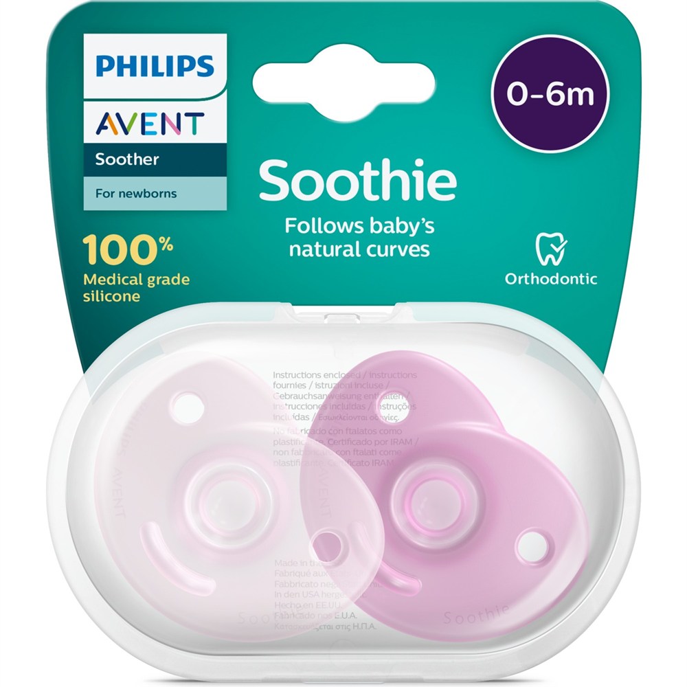 Avent Soothie 2'li Emzik 0-6 Ay Kız Pembe