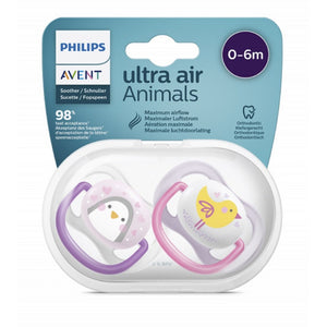 Avent Ultra Air 2'li Emzik 0-6 Ay Kız Pembe Mor - Çok Renkli