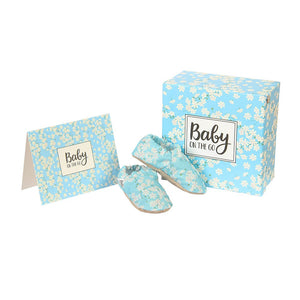 Baby On The Go Bebek Patiği - Blue Daisy