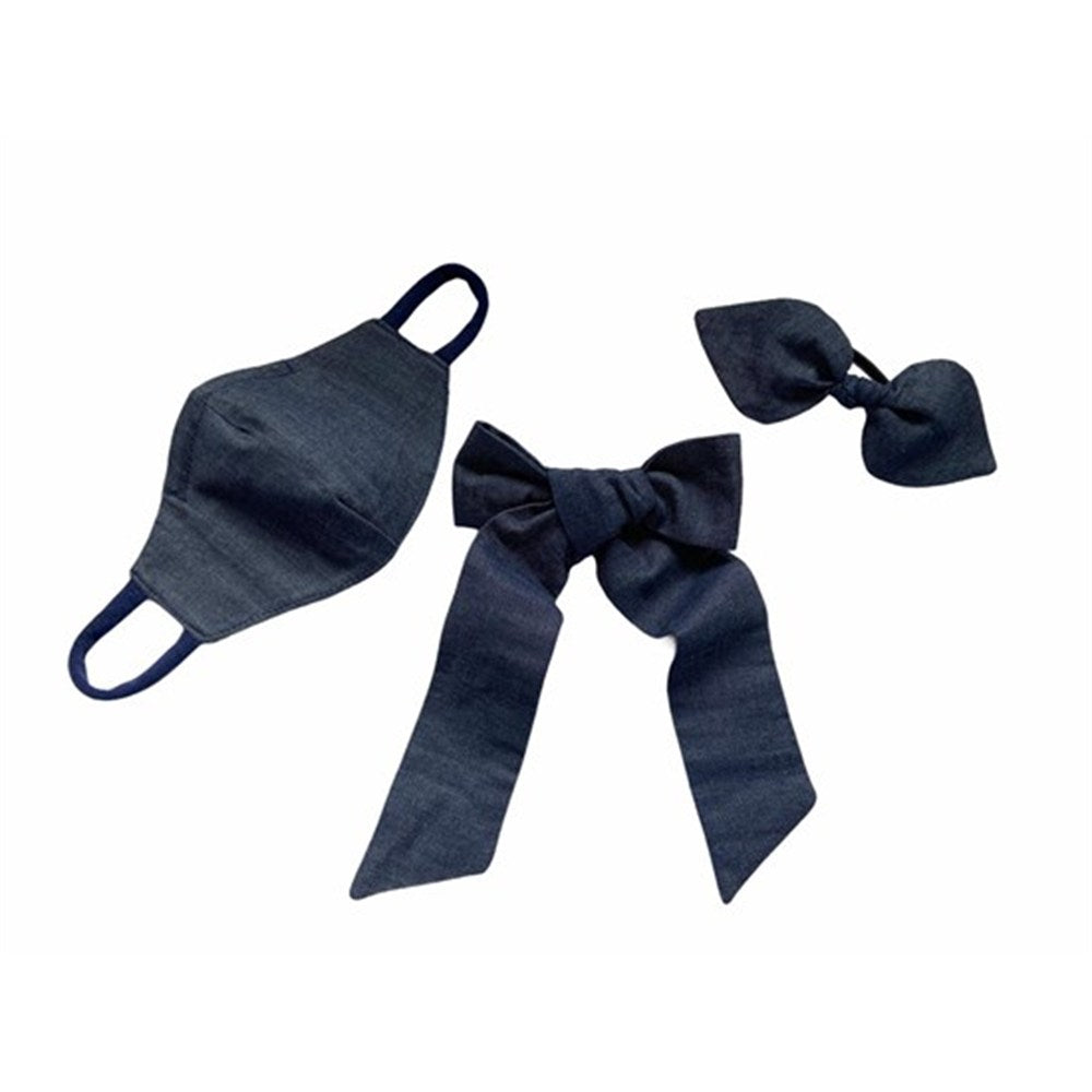 Baby On The Go Çocuk Maske & Toka Set - Denim