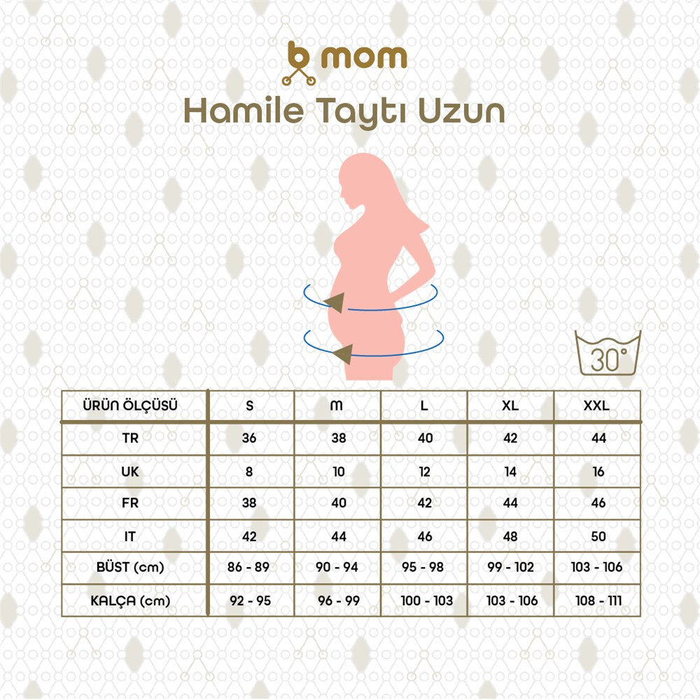 Bmom Hamilelik ve Lohusalık Uzun Taytı Black - Siyah