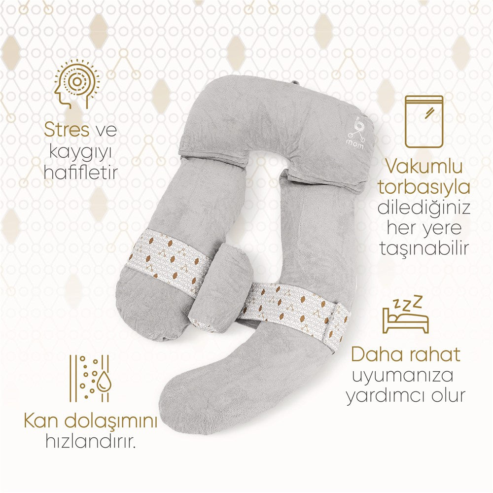 Bmom U-Şeklinde Tam Vücut Hamilelik & Annelik Yastığı