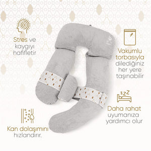 Bmom U-Şeklinde Tam Vücut Hamilelik & Annelik Yastığı