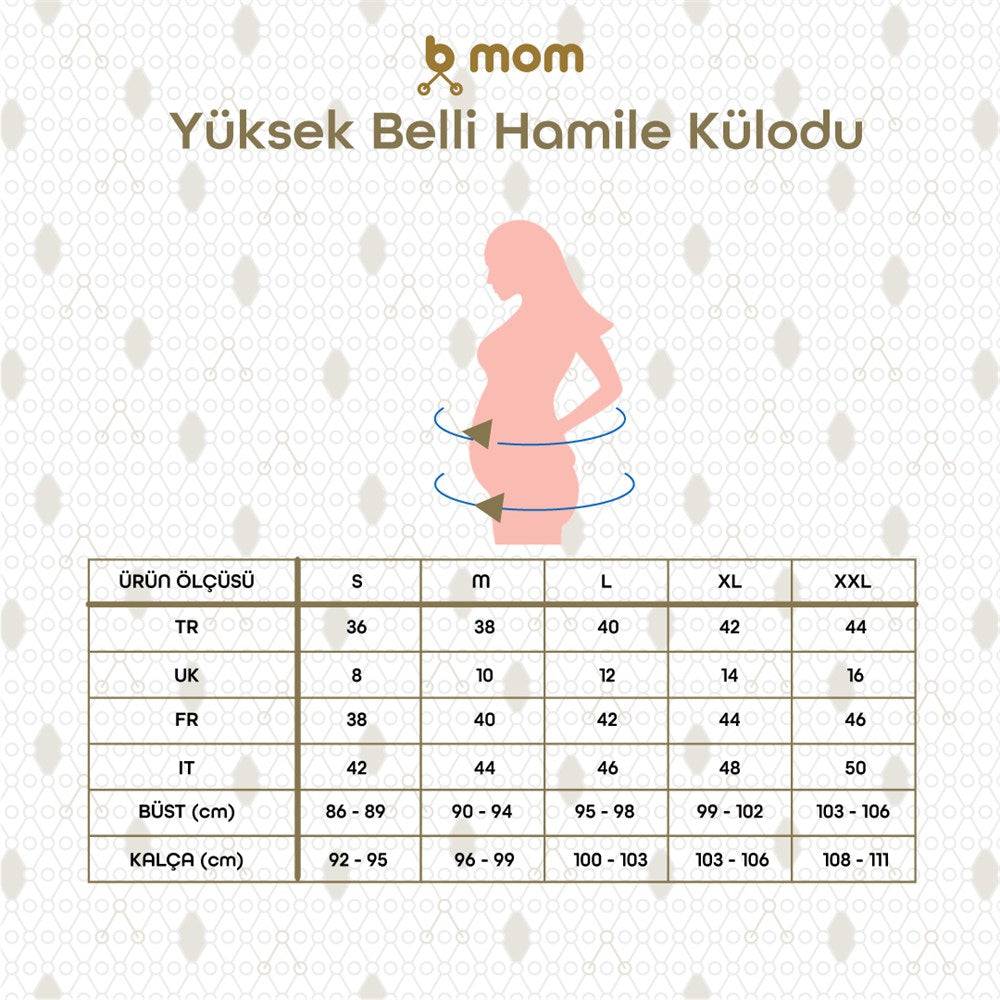 Bmom Yüksek Bel Hamilelik ve Lohusalık Külodu Vizon