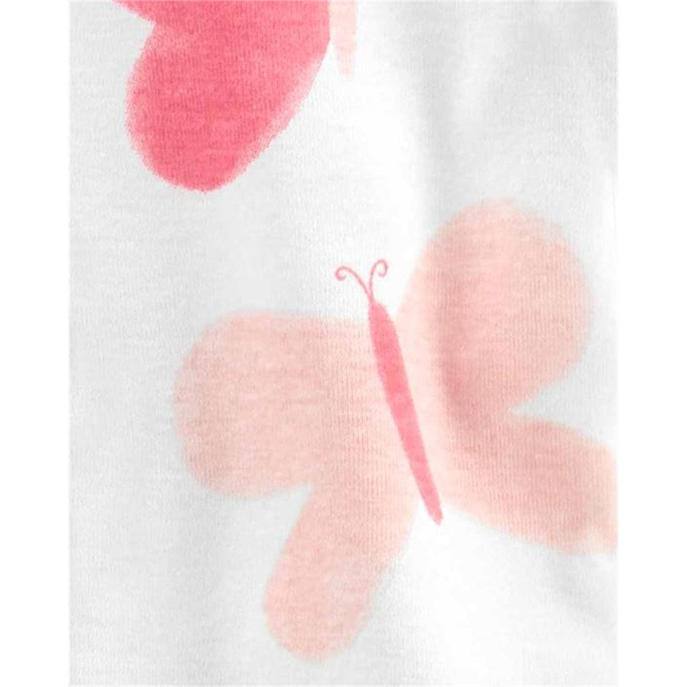 Carter's Bebek 3'lü Set  Pembe,Beyaz Kelebekli