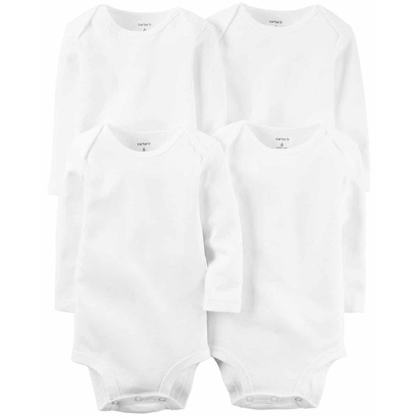 Carter's Bebek 4'lü Beyaz Body - LS Uzun Kollu Beyaz