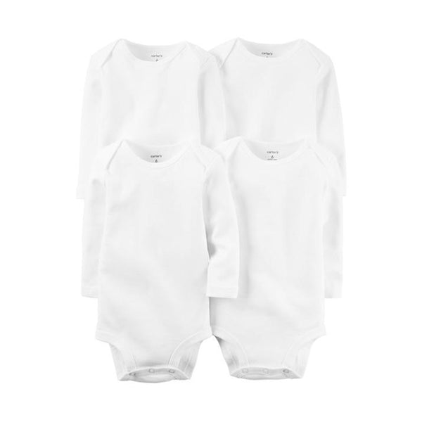 Carter's Bebek 5'li Beyaz Body SS Uzun Kollu - Uzun Kollu Beyaz