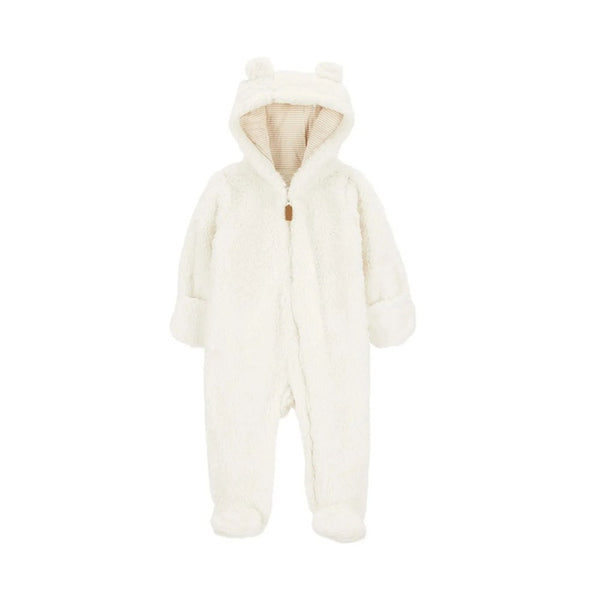 Carter's Bebek Uzun Kollu Polar Tulum Sherpa Beyaz