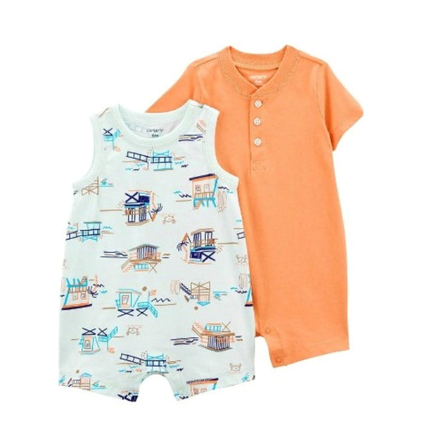 Carter's Erkek Bebek 2'li Tulum Set Turuncu