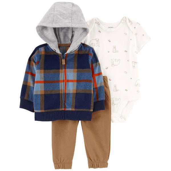 Carter's Erkek Bebek 3'lü Hırkalı Set Lacivert