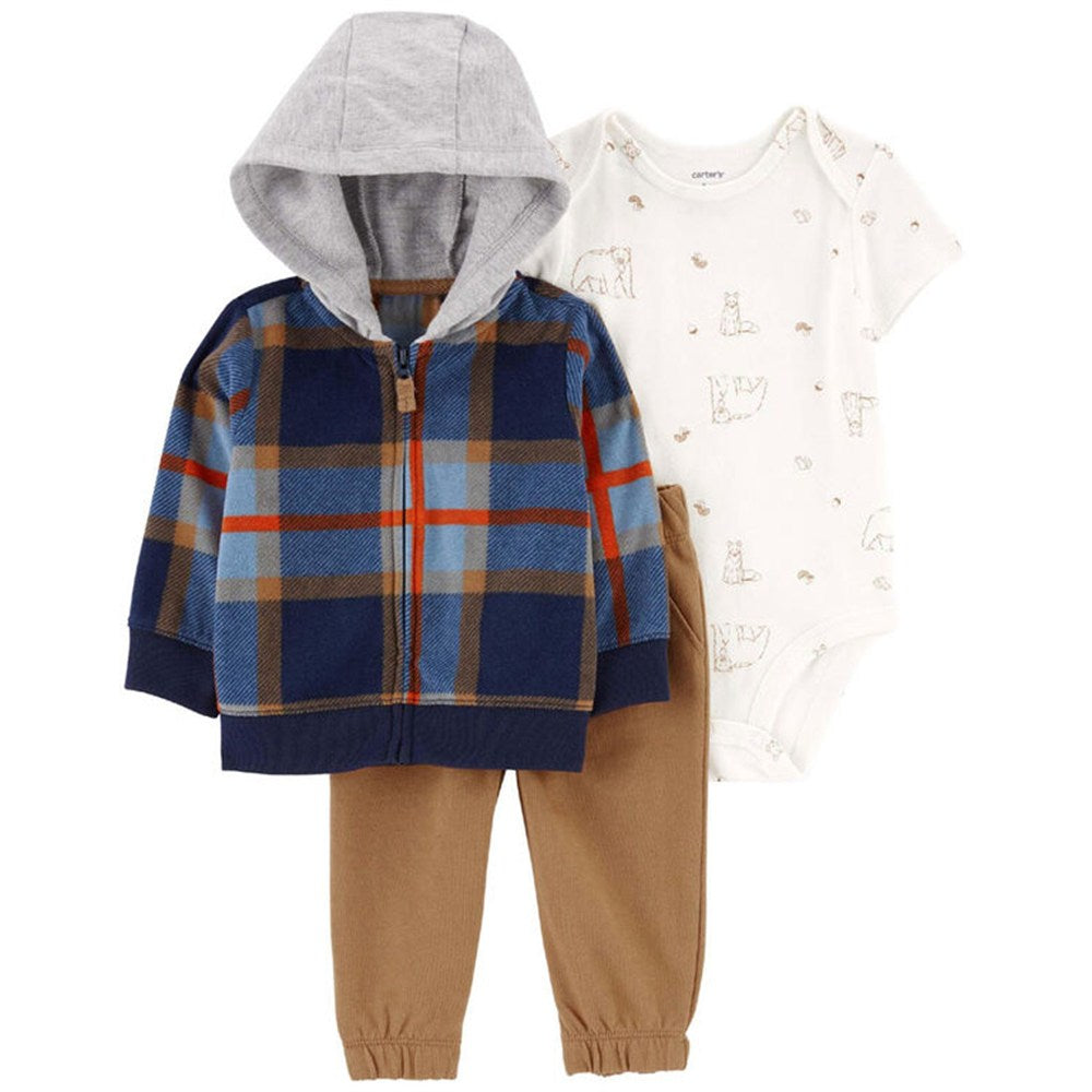 Carter's Erkek Bebek 3'lü Hırkalı Set Lacivert