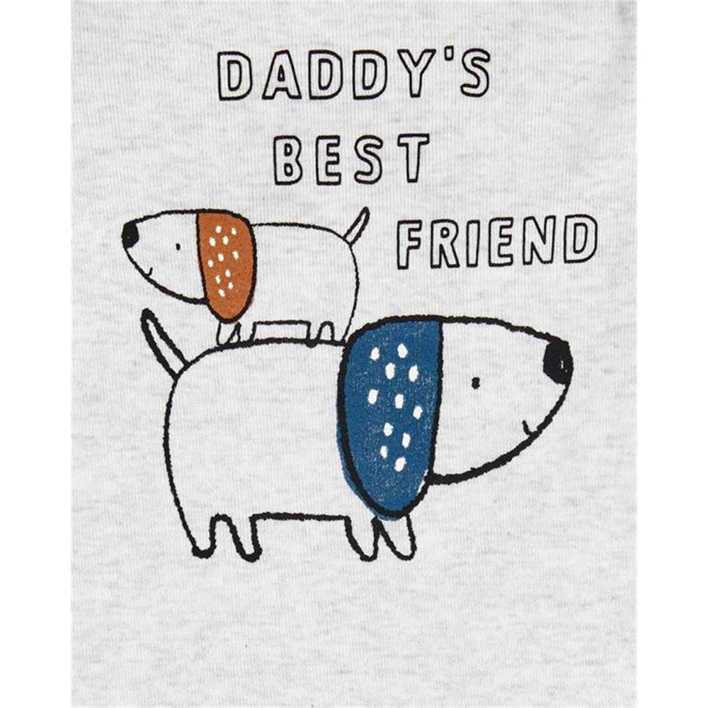 Carter's Erkek Bebek 5'li Body Set Gri, Kahve Köpek Desenli