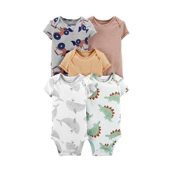 Carter's Erkek Bebek 5'li Body Set - Çok Renkli Hayvan baskılı