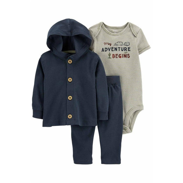 Carter's Erkek Bebek Hırkalı Set - Lacivert Gri