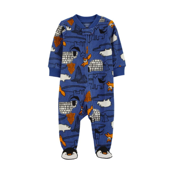 Carter's Erkek Bebek Polar Uyku Tulumu Mavi Penguenli