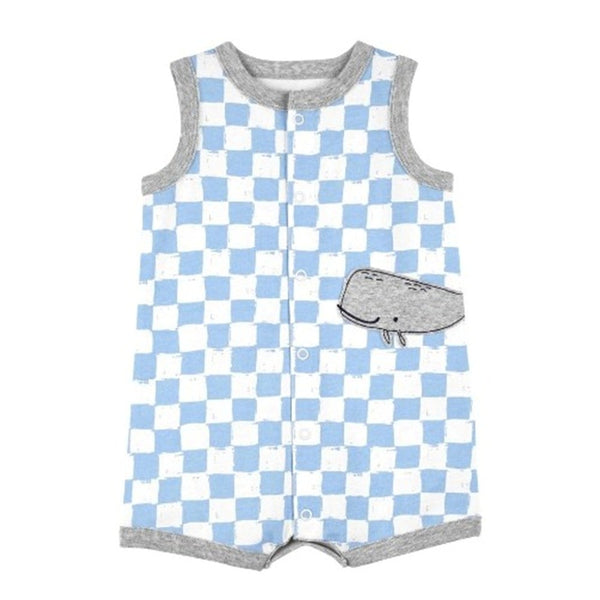 Carter's Erkek Bebek Tulum Mavi Balina Desenli
