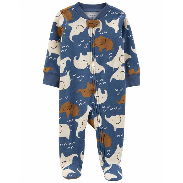 Carter's Erkek Bebek Tulum Mavi Fil Baskılı