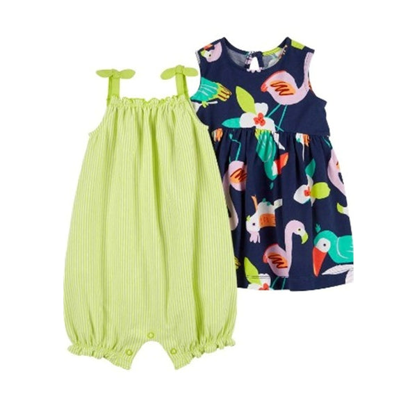 Carter's Kız Bebek 2'li Tulum Set Desenli