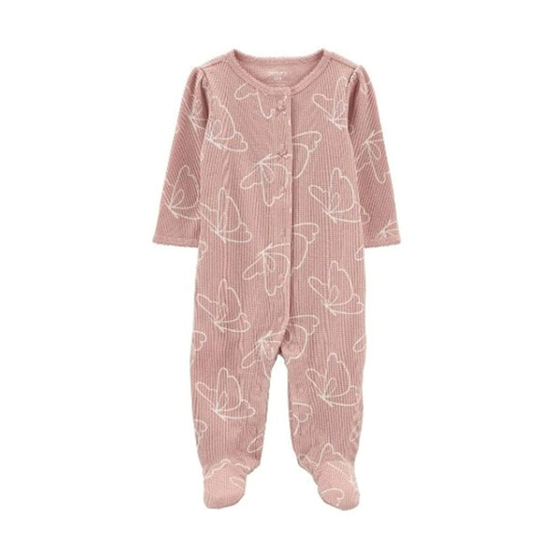 Carter's Kız Bebek Tulum Pembe Kelebek Desenli - Açık Pembe Kelebekli