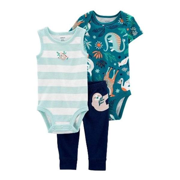 Carter's Layette Erkek Bebek 3'lü Alt Üst Set Mavi