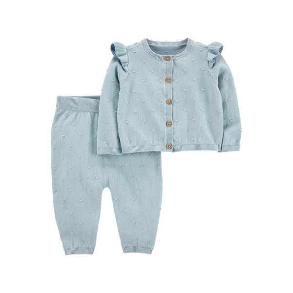 Carter's Layette Kız Bebek 2'li Alt Üst Set - Mavi