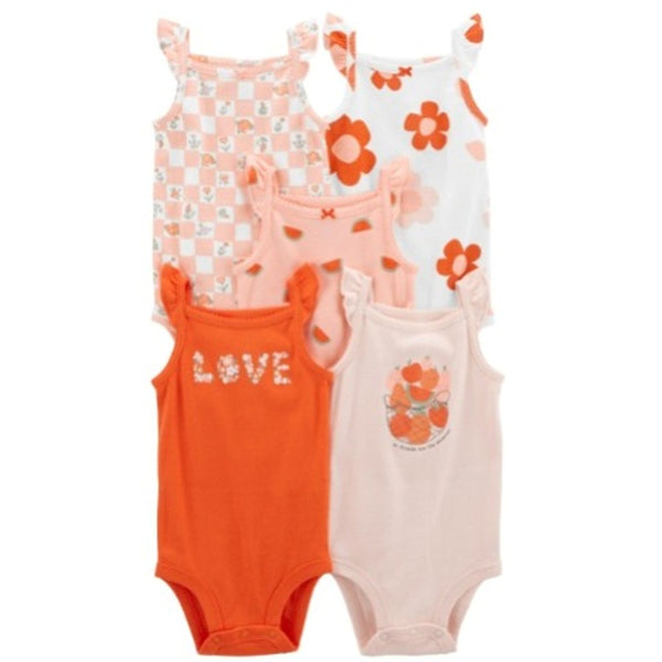 Carter's Layette Kız Bebek 5'li Body Set Çok Renkli