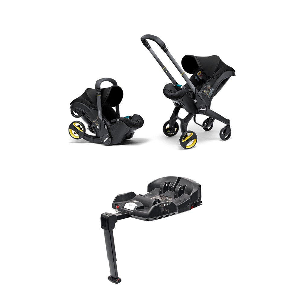 Doona i Bebek Arabasına Dönüşen i-Size Ana Kucağı Oto Koltuğu Isofix Baza Hediyeli - Nitro Black