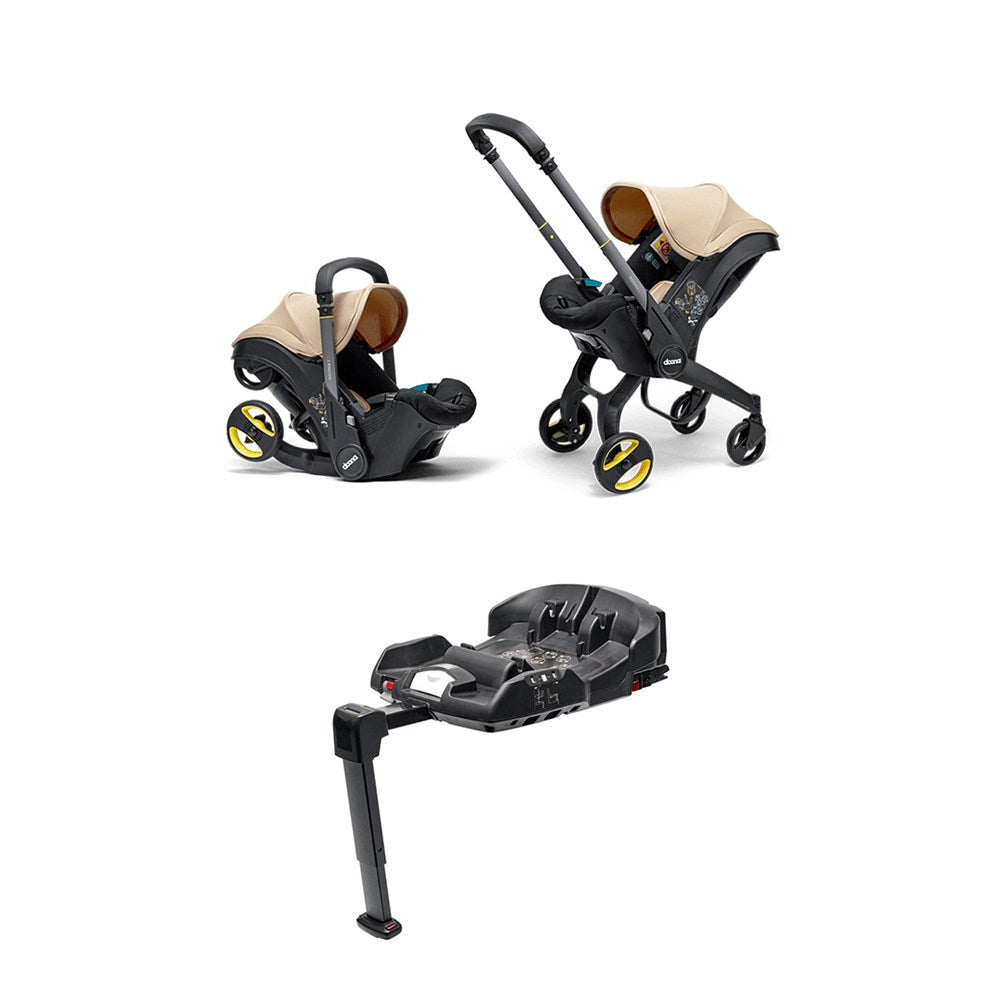 Doona i Bebek Arabasına Dönüşen i-Size Ana Kucağı Oto Koltuğu Isofix Baza Hediyeli - Sahara Sand