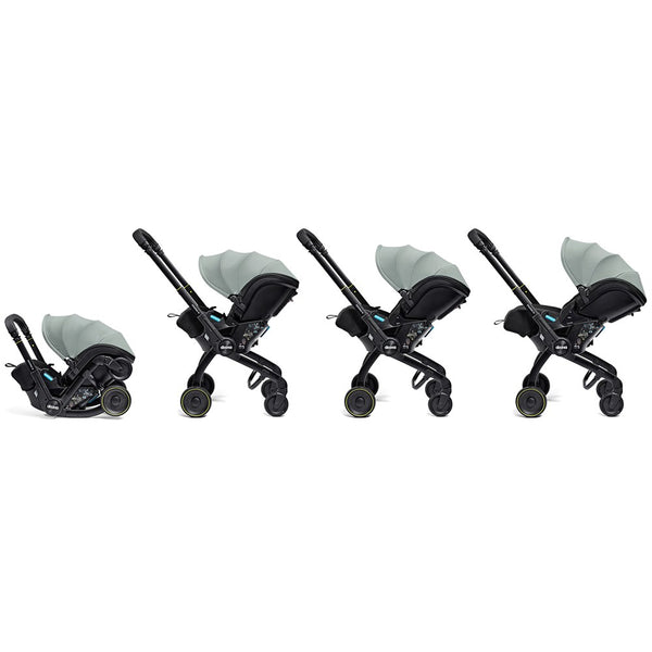 Doona X Bebek Arabasına Dönüşen Tekerlekli Gr 0 i-Size 3 Yatış Pozisyonlu Ana Kucağı Oto Koltuğu - Dusty Sage