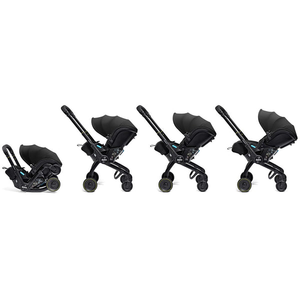 Doona X Bebek Arabasına Dönüşen Tekerlekli Gr 0 i-Size 3 Yatış Pozisyonlu Ana Kucağı Oto Koltuğu - Nitro Black
