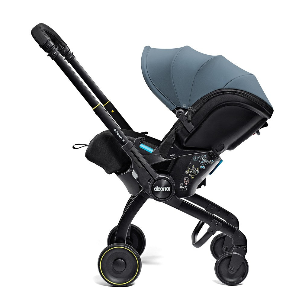 Doona X Bebek Arabasına Dönüşen Tekerlekli Gr 0 i-Size 3 Yatış Pozisyonlu Ana Kucağı Oto Koltuğu - Ocean Blue