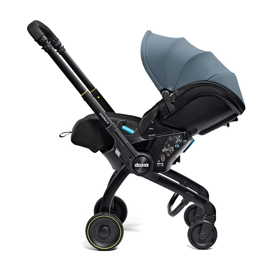 Doona X Bebek Arabasına Dönüşen Tekerlekli Gr 0 i-Size 3 Yatış Pozisyonlu Ana Kucağı Oto Koltuğu - Ocean Blue
