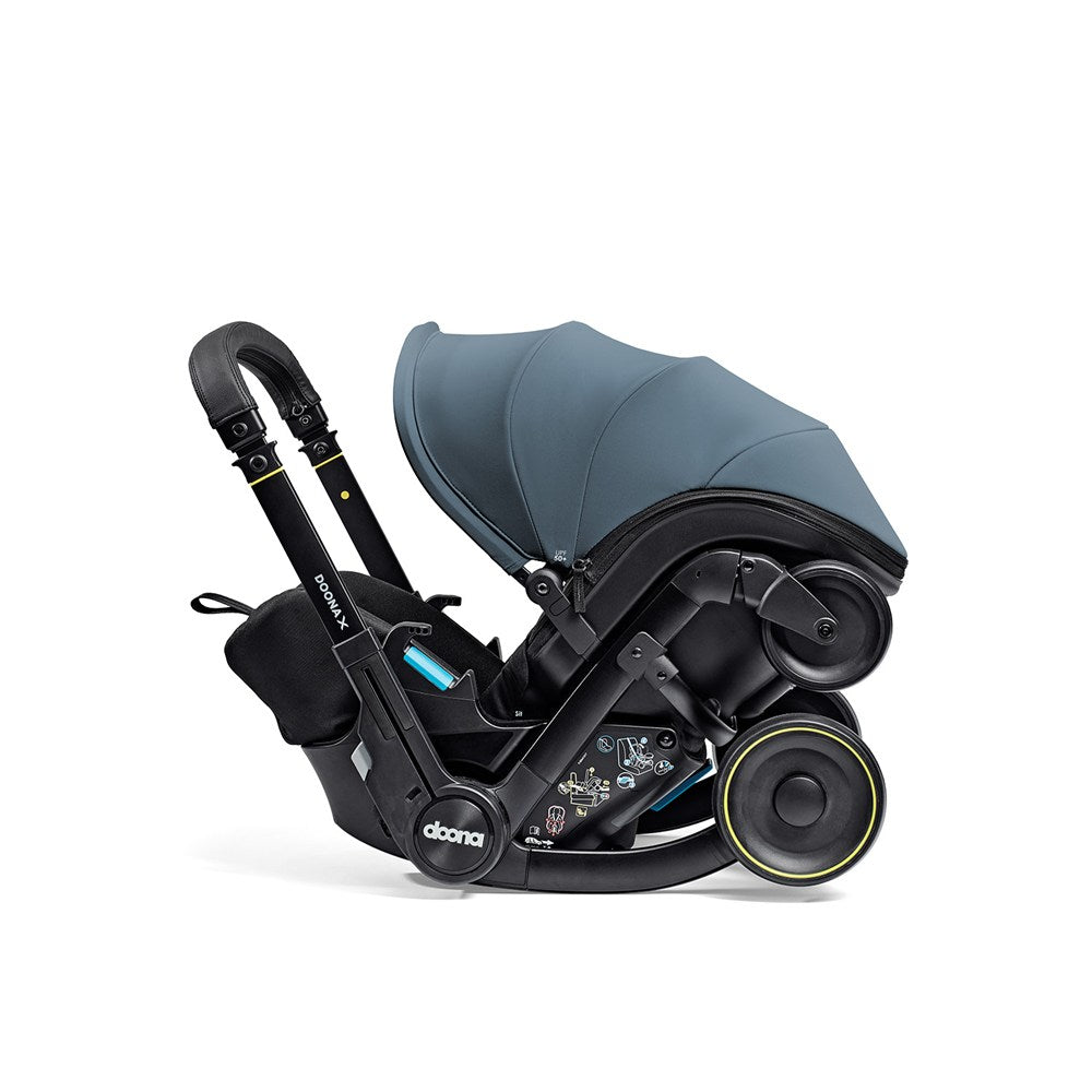 Doona X Bebek Arabasına Dönüşen Tekerlekli Gr 0 i-Size 3 Yatış Pozisyonlu Ana Kucağı Oto Koltuğu - Ocean Blue