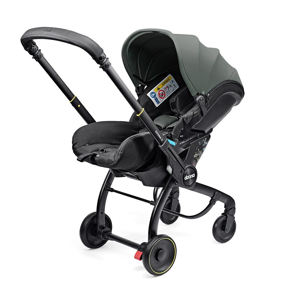 Doona X Bebek Arabasına Dönüşen Tekerlekli Gr 0 i-Size 3 Yatış Pozisyonlu Ana Kucağı Oto Koltuğu - Slate Gree - Slate Green
