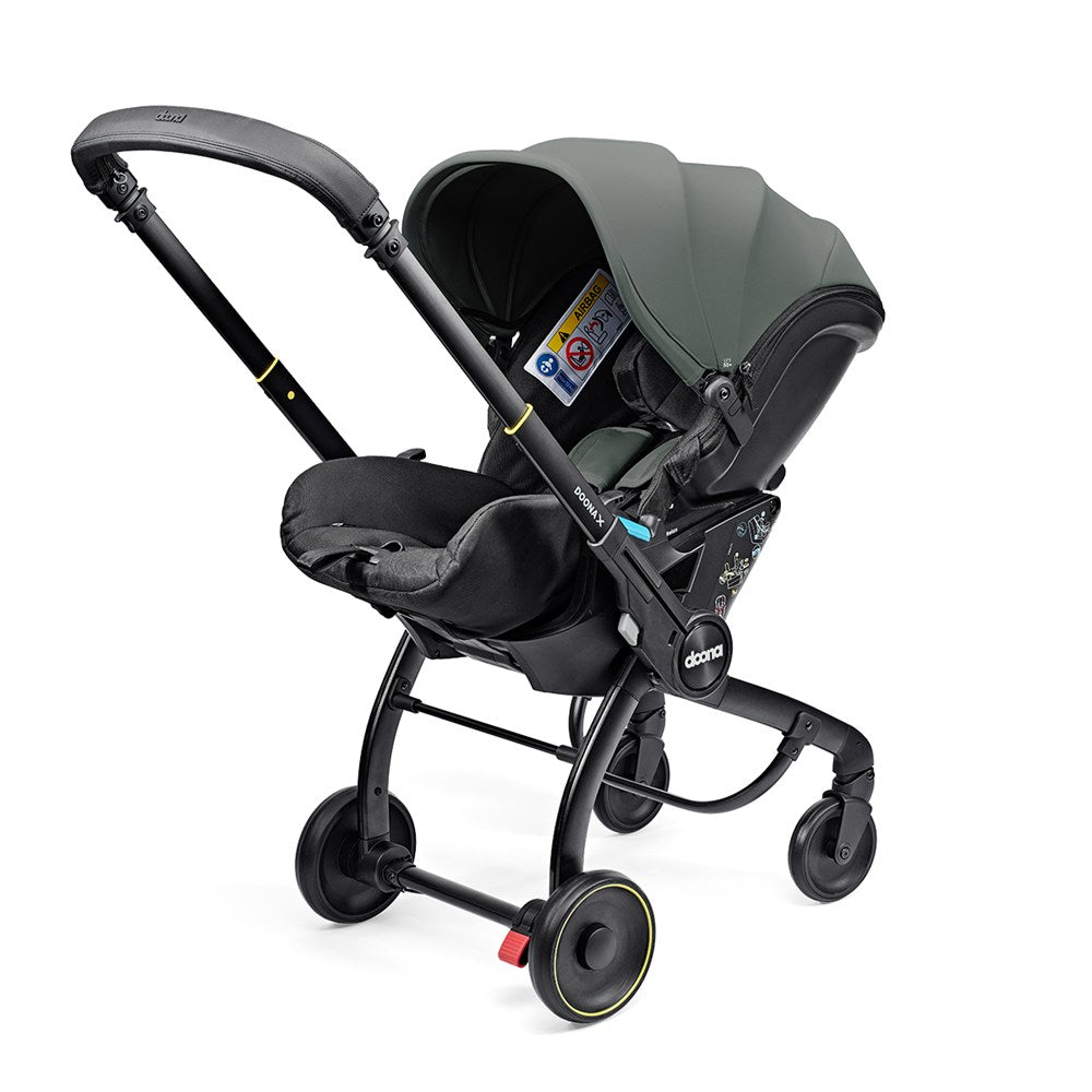 Doona X Bebek Arabasına Dönüşen Tekerlekli Gr 0 i-Size 3 Yatış Pozisyonlu Ana Kucağı Oto Koltuğu - Slate Gree - Slate Green
