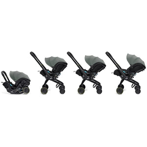 Doona X Bebek Arabasına Dönüşen Tekerlekli Gr 0 i-Size 3 Yatış Pozisyonlu Ana Kucağı Oto Koltuğu - Slate Gree - Slate Green