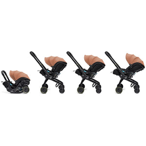 Doona X Bebek Arabasına Dönüşen Tekerlekli Gr 0 i-Size 3 Yatış Pozisyonlu Ana Kucağı Oto Koltuğu - Terracotta