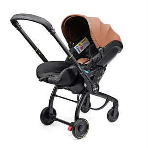 Doona X Bebek Arabasına Dönüşen Tekerlekli Gr 0 i-Size 3 Yatış Pozisyonlu Ana Kucağı Oto Koltuğu - Terracotta