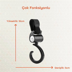 Gezenbebe 360 Derece Dönebilen Bebek Arabası Kancası