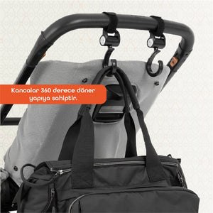 Gezenbebe 360 Derece Dönebilen Bebek Arabası Kancası