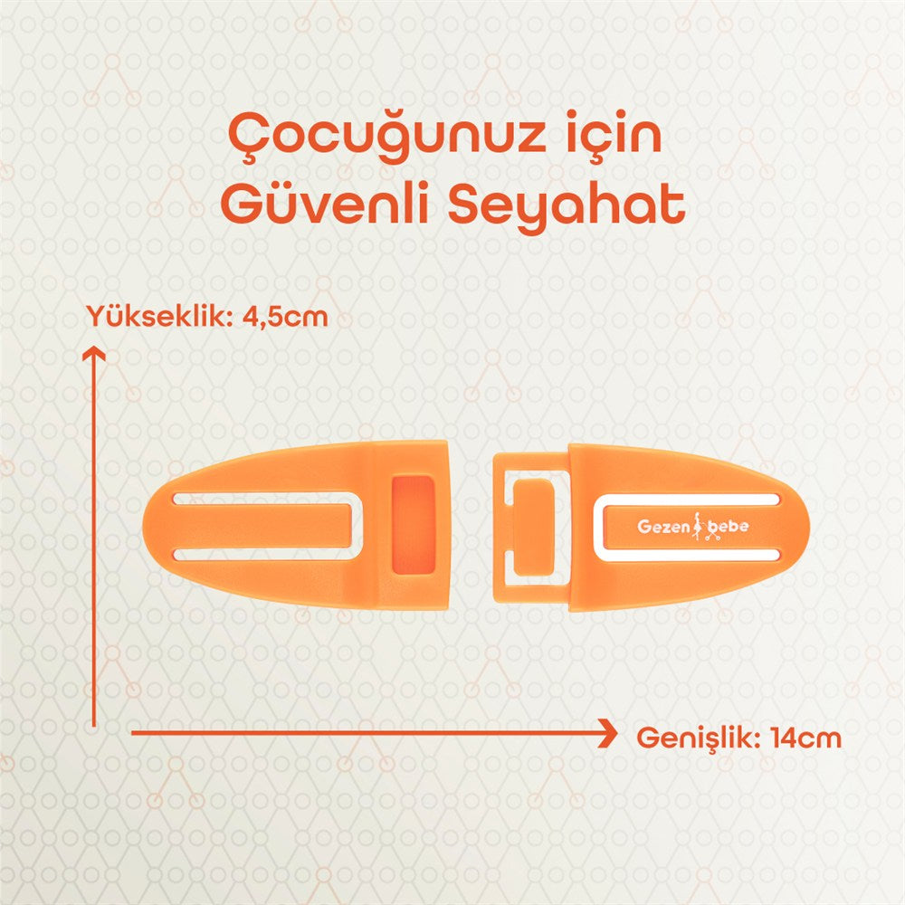 Gezenbebe Bebek Emniyet Kemer Klipsi Orange