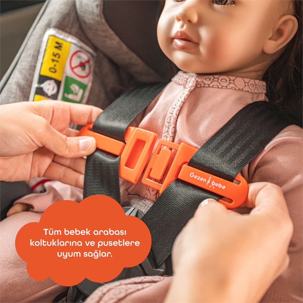 Gezenbebe Bebek Emniyet Kemer Klipsi Orange