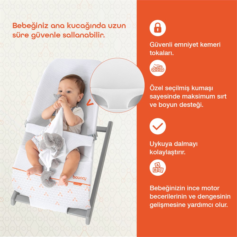 Gezenbebe Bouncy Ev Tipi Ana Kucağı - Powder