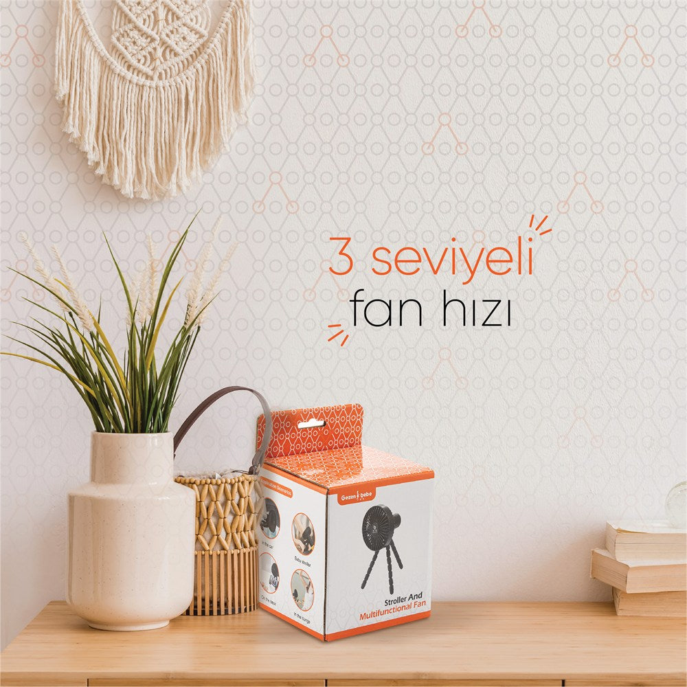 Gezenbebe Çok Fonksiyonlu Bebek Arabası Fanı