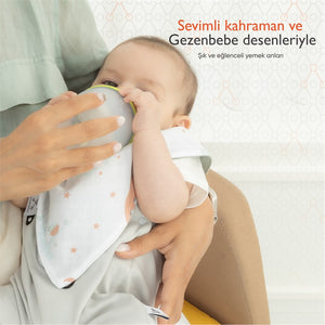 Gezenbebe Hero 3'lü Bebek-Çocuk Fular Önlük Seti Bunny