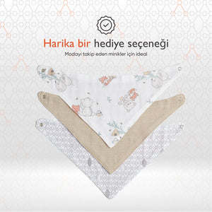 Gezenbebe Hero 3'lü Bebek-Çocuk Fular Önlük Seti Teddy
