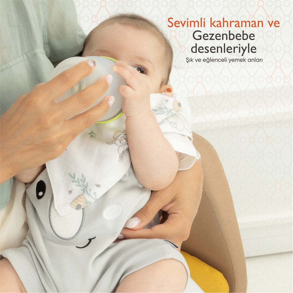 Gezenbebe Hero 3'lü Bebek-Çocuk Fular Önlük Seti Teddy