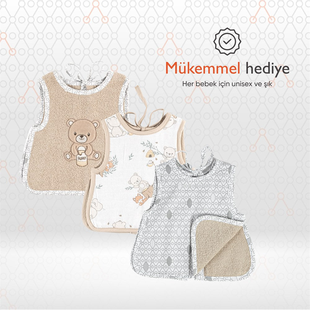 Gezenbebe Hero 3'lü Çocuk Önlük Seti Teddy